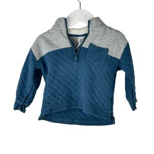 Carter's Blue and Gray Half Zip Sweater Baby Boy 18M